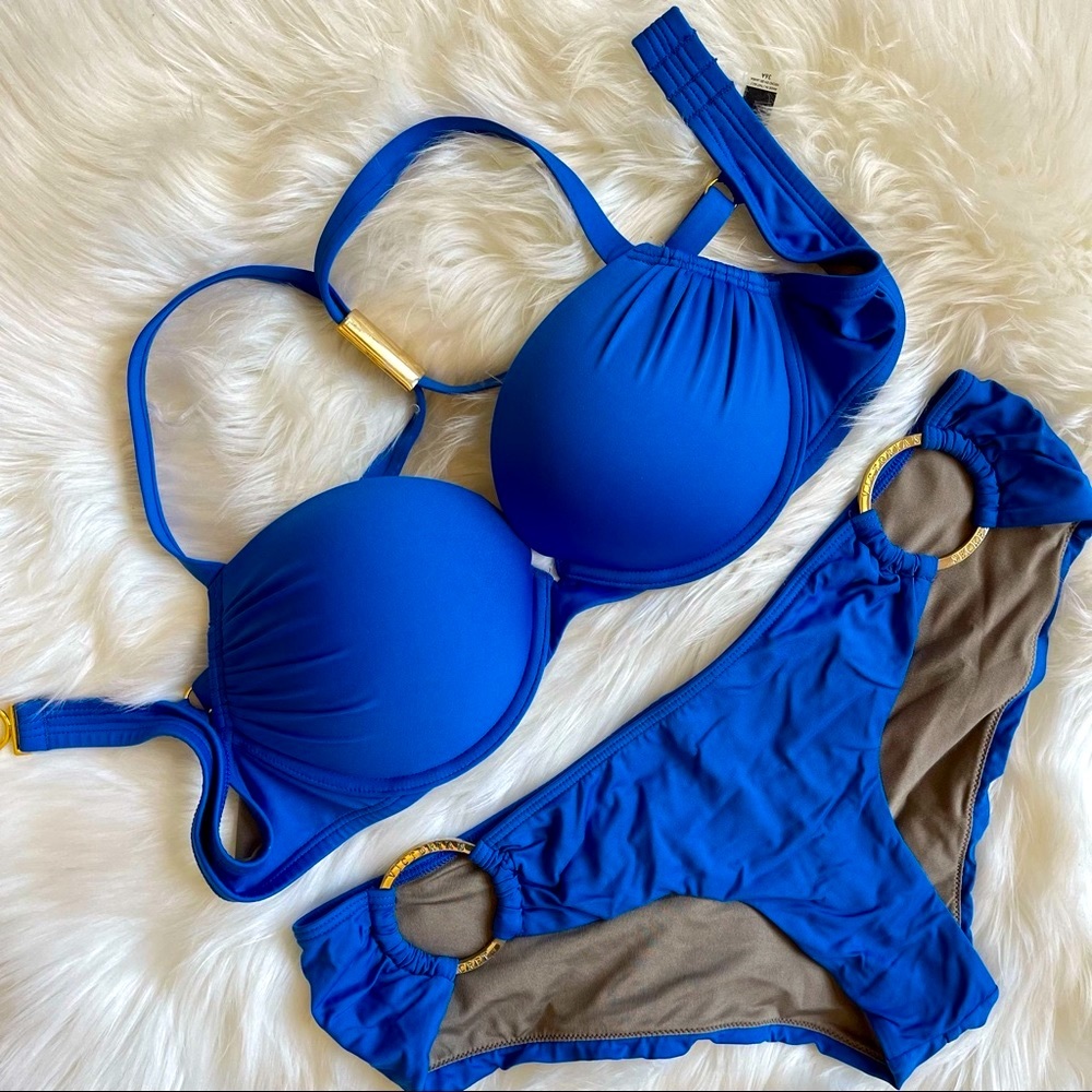 36A Vs Victoria’s Secret Bombshell Miraculous Adds-2Cups TBack Racer bikini Swim
